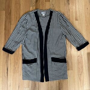 Vintage Union Made Gingham Checked Light Weight Open Jacket